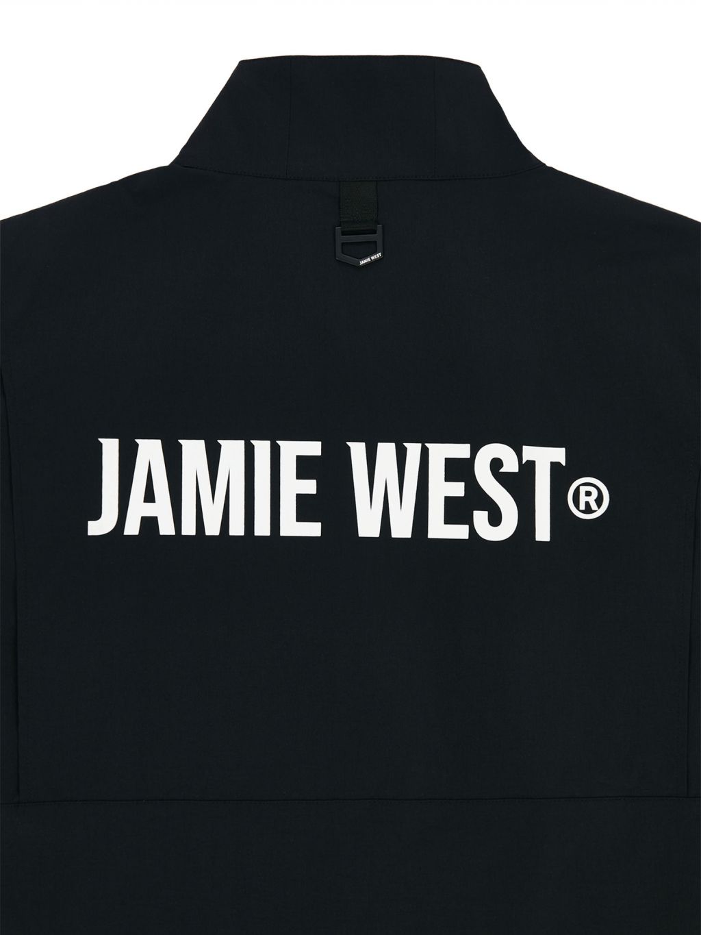 Jamie West Half Zip-up Ventilation Stand Collar P-Shirts - Black