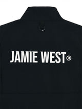 Jamie West Half Zip-up Ventilation Stand Collar P-Shirts - Black