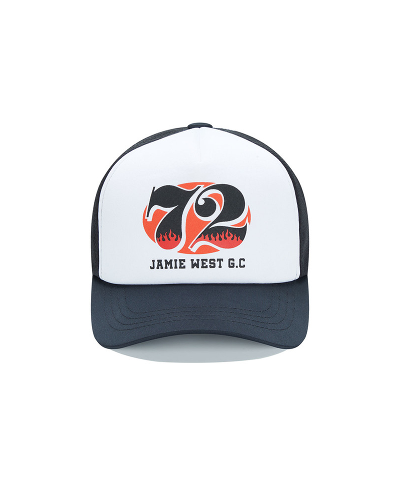 Jamie West No.72 Retro Meshcap - White