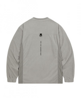 Jamie West Light Fleece Nylon Pocket Pullover - Gray