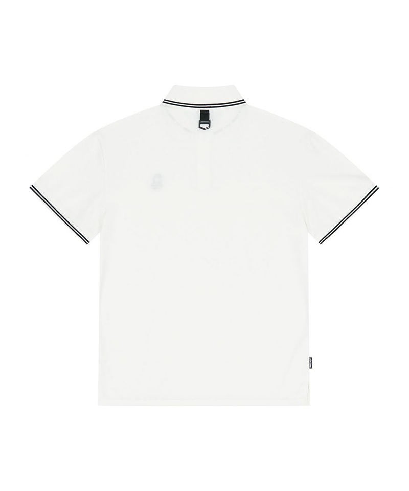 Jamie West Nick Stripe Collar Point Essential P-Shirts - White