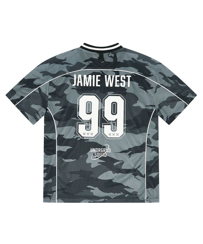 Jamie West No.99 Vneck Mesh Camo T-Shirts - Black
