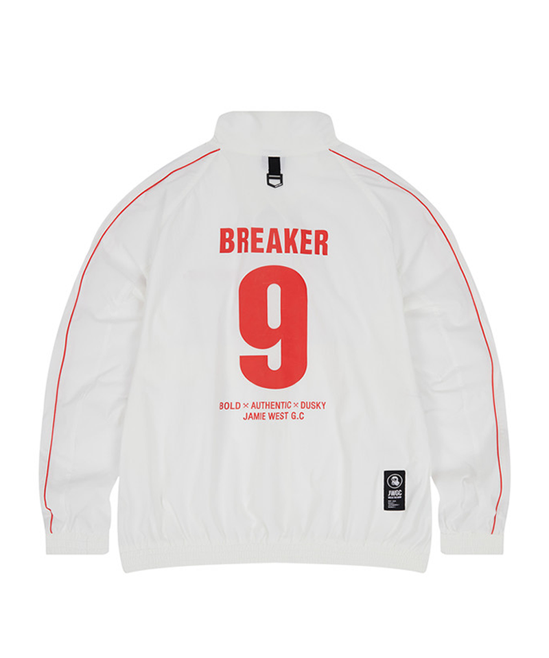 Jamie West No.9 High-Neck Packable Windbreaker - White