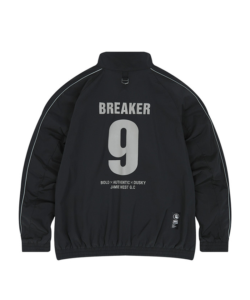 Jamie West No.9 High-Neck Packable Windbreaker - Black