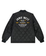 Jamie West Lettering Quilted Detachable Jumper - Black