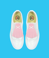 Natural leather 4-way tassel-decorated high-up balance handmade golf shoes - 4 Colors