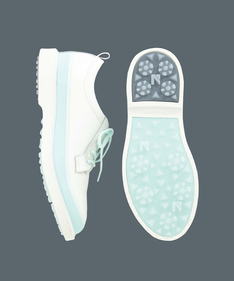 Orange Label Natural Leather 2WAY Leather Sole Classic Golf Shoes