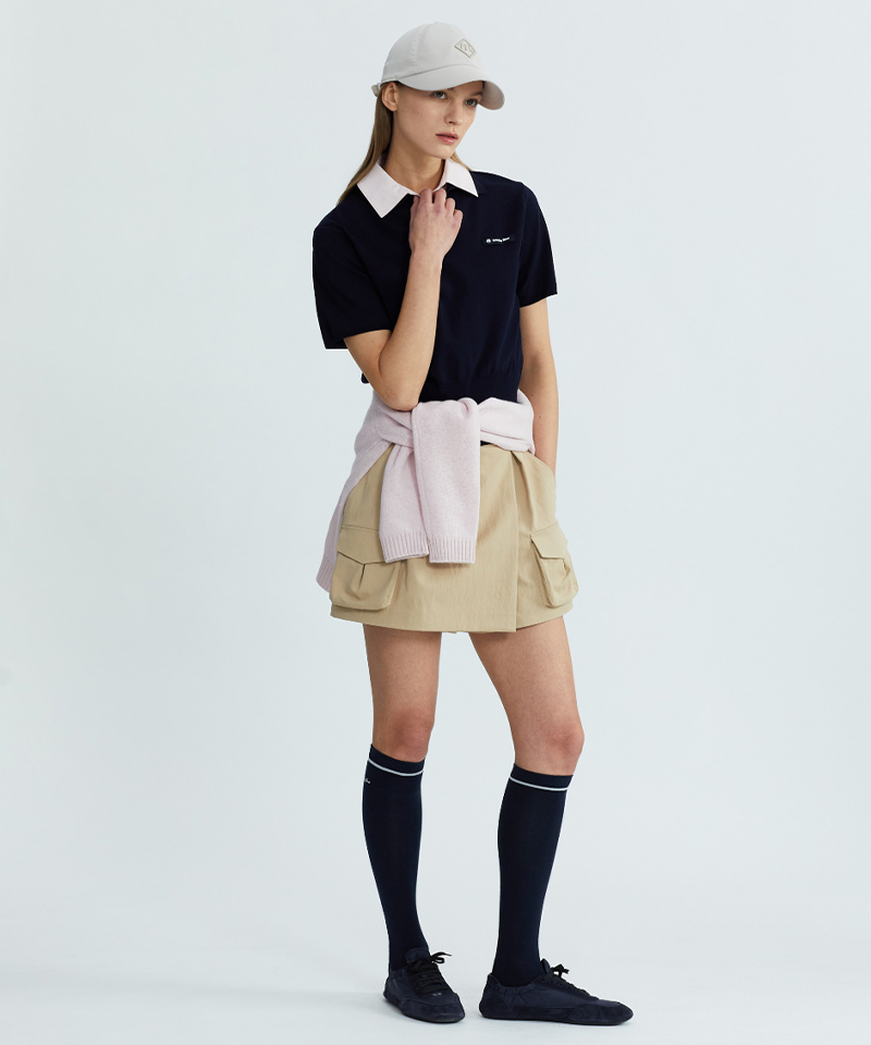 Monday Flow Women's Slim Basic Knee Socks - Navy
