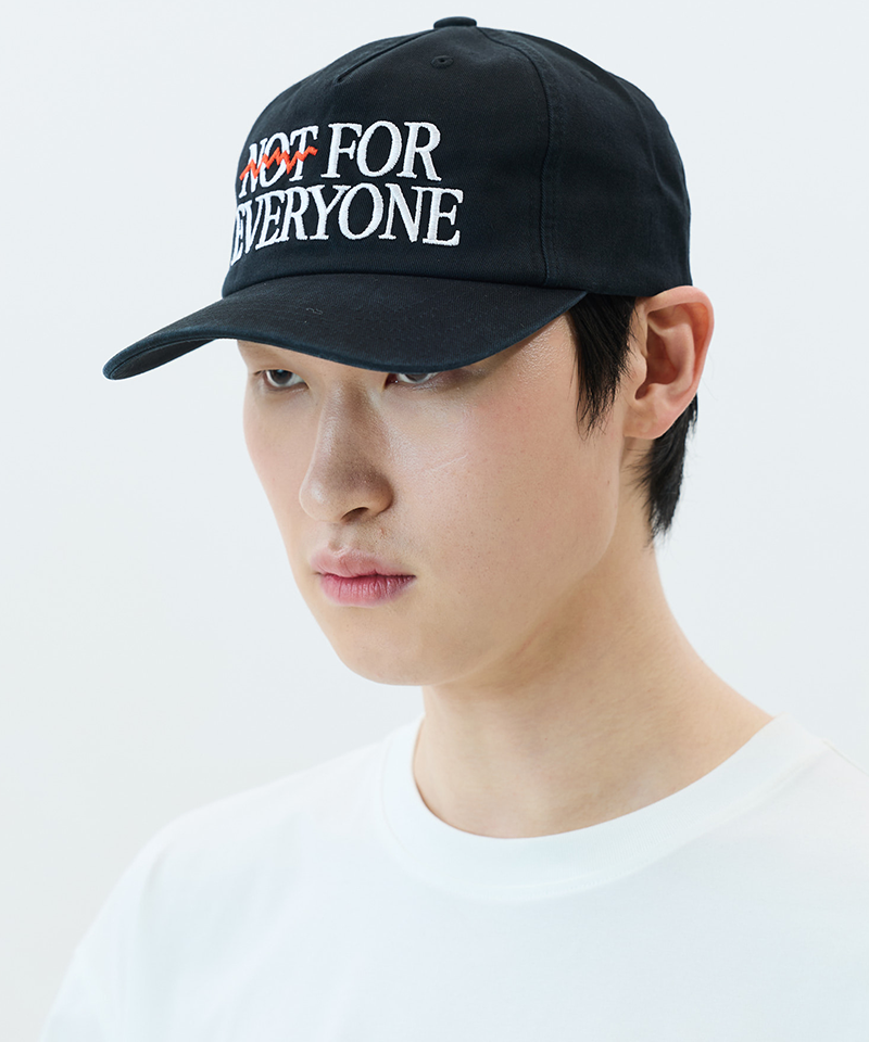 Jamie West Slogan Embroidery Washed Ballcap - Black