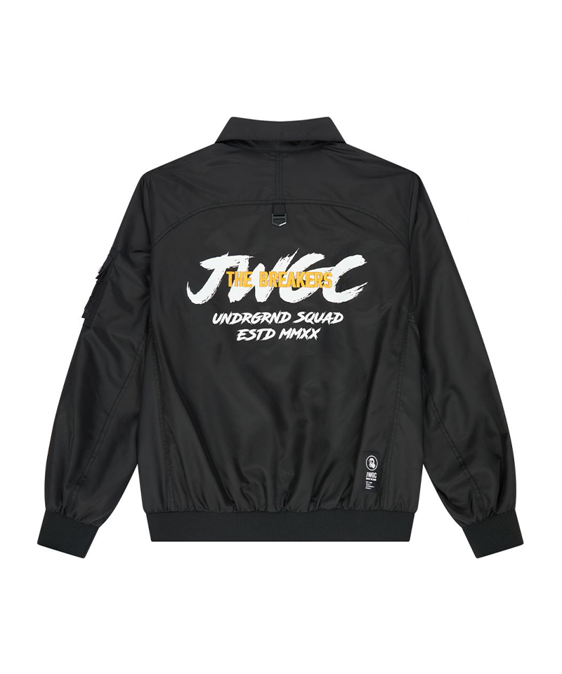 Jamie West Stand Collar Windbreaker - Black