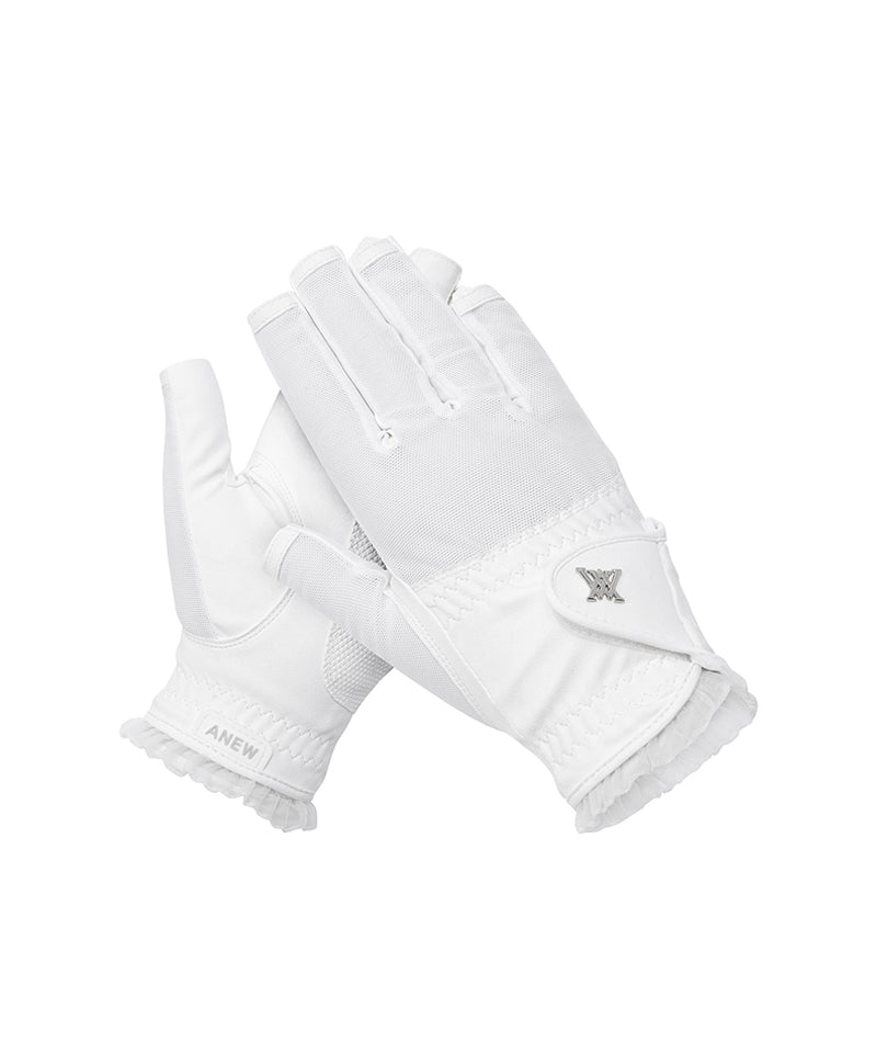 Women's Mesh Lace Glove (PAIR) - White