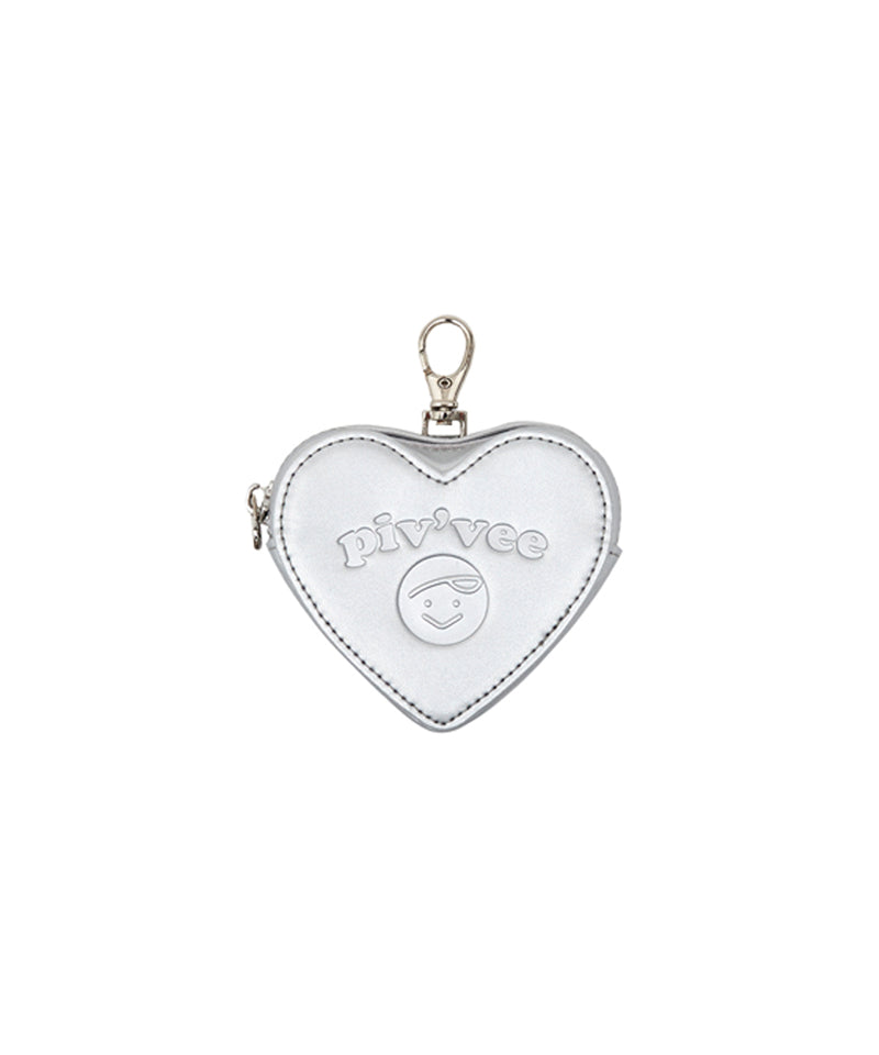 PIV'VEE Heart Pouch Bag - Space Silver