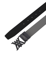 Men's Two Way Pattern Belt - Black