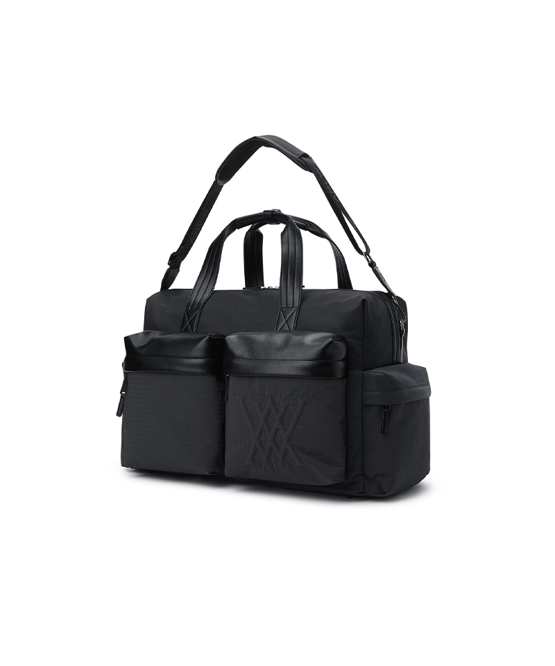 Uni Color Block Boston Bag - Black