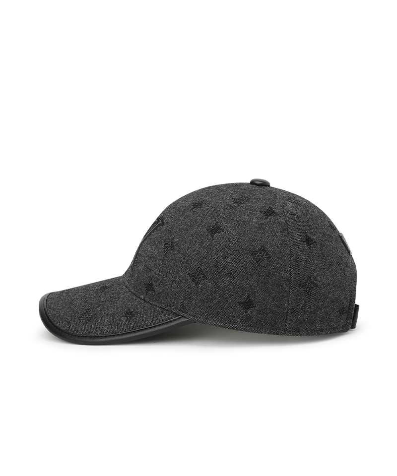 Uni Logo Stitch Peach Cap - Dark Grey