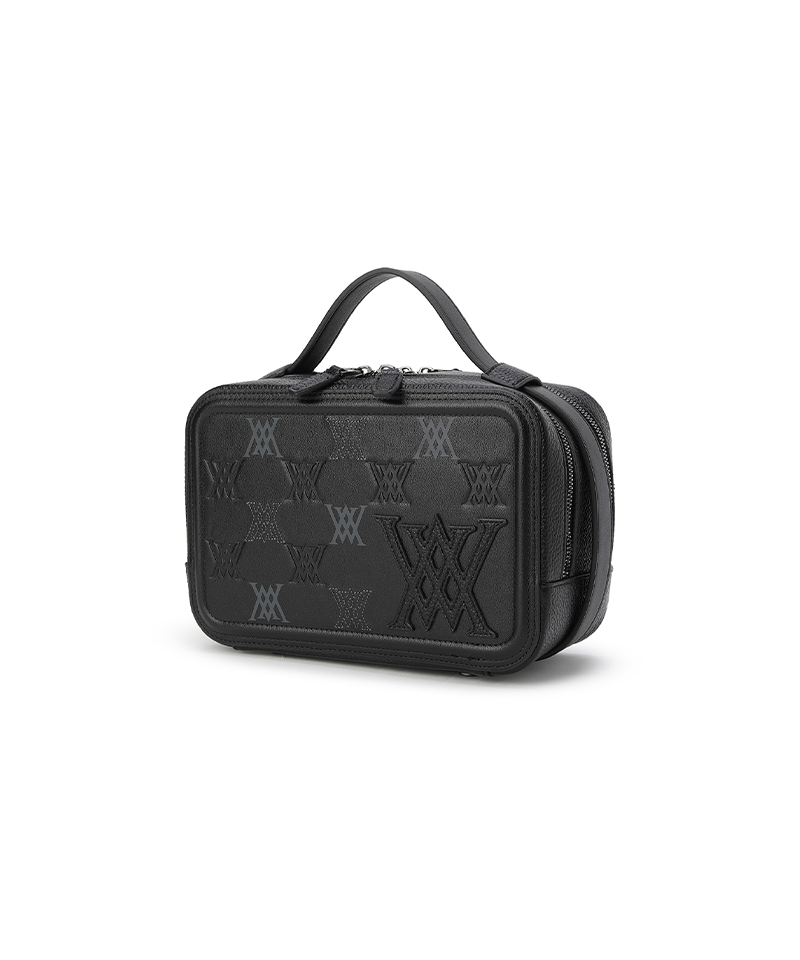 Uni Logo Stitch Square Pouch - Black