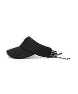 Women's Knit Ribbon Visor - Black