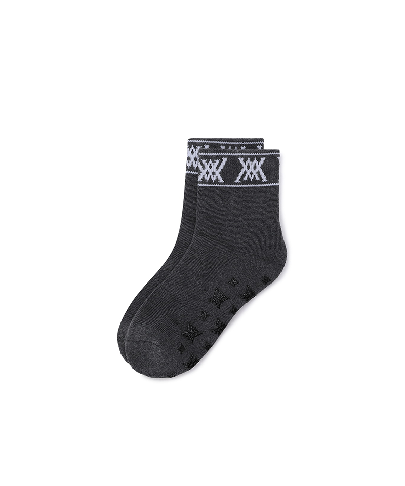 Women's Stripe Logo Middle Socks - Dark Grey