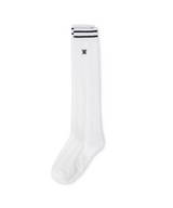 Women's Shiny Knee Socks - White