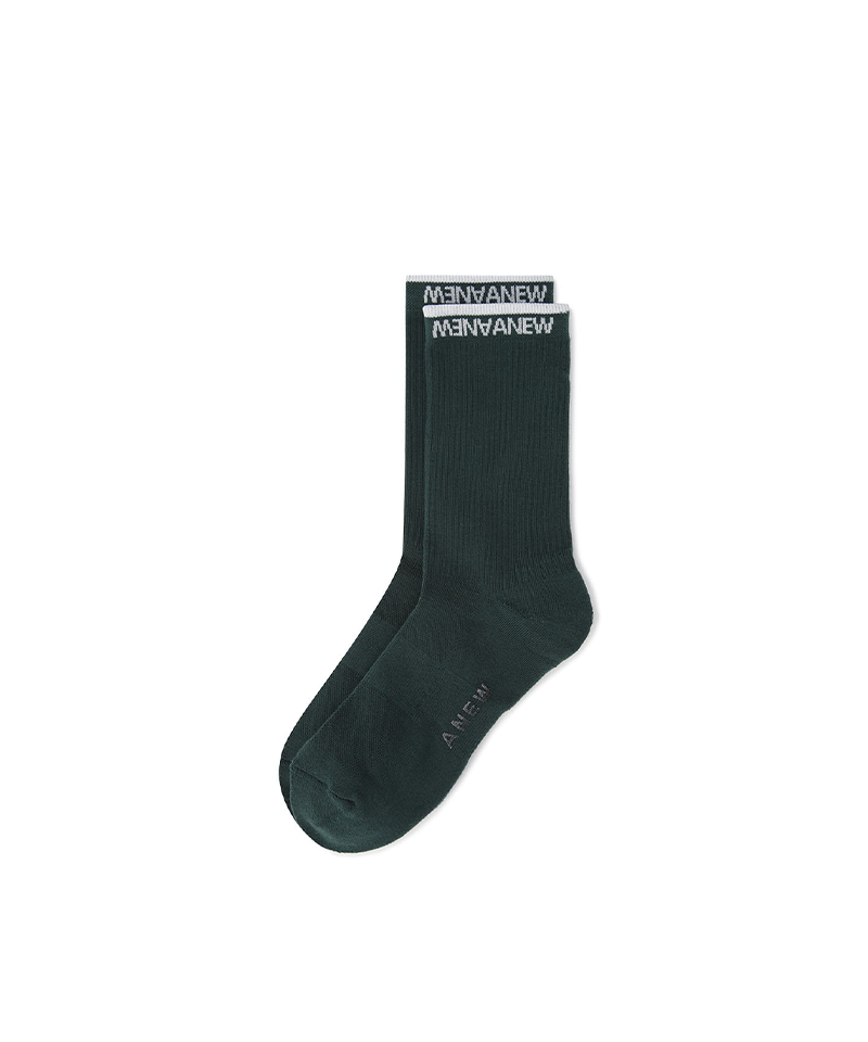 Men's Basic Middle Socks - Dark Green