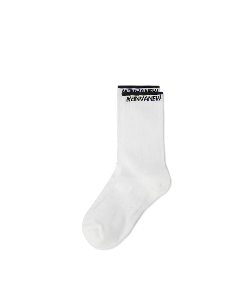 Men's Basic Middle Socks - White