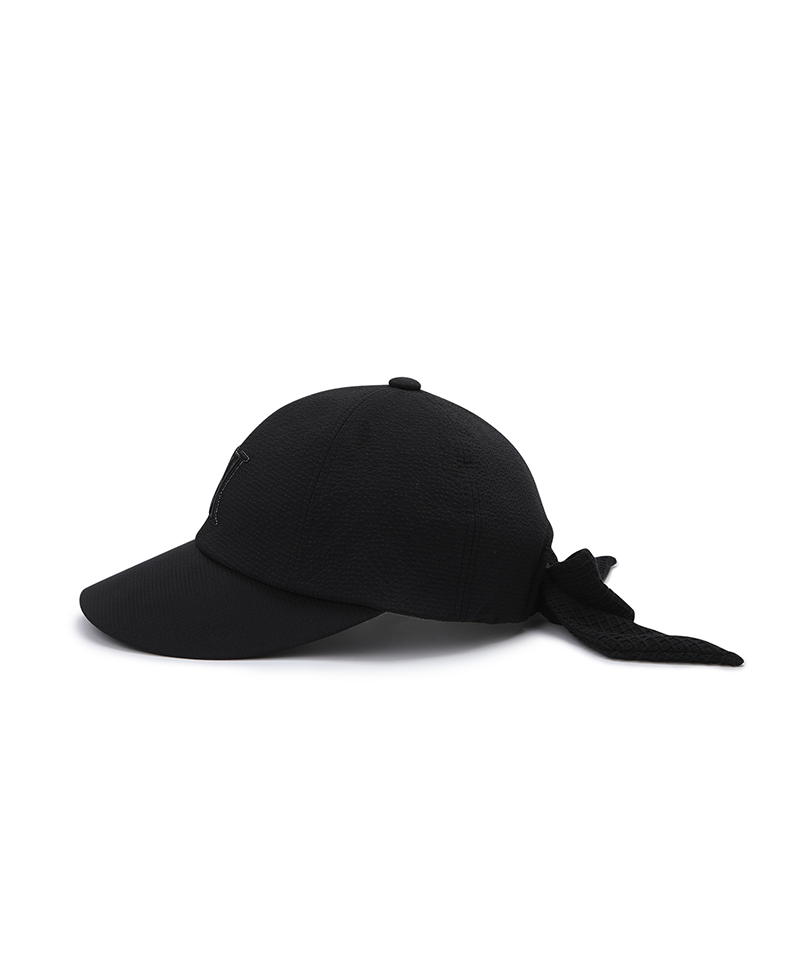 Women's Ribbon Ball Cap - Black