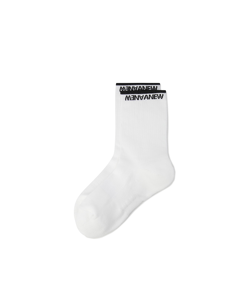Women's Basic Middle Socks - White