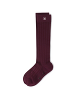 Women's Color Pop Knee Socks - Burgundy