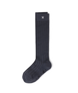 Women's Color Pop Knee Socks - Charcoal Gray