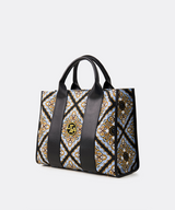 UTAA Midnight Panther Baroque Tote Bag - Sky Blue