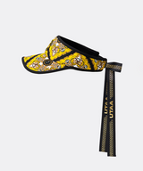 UTAA Women's Midnight Panther Baroque Ribbon Sun Visor - Yellow
