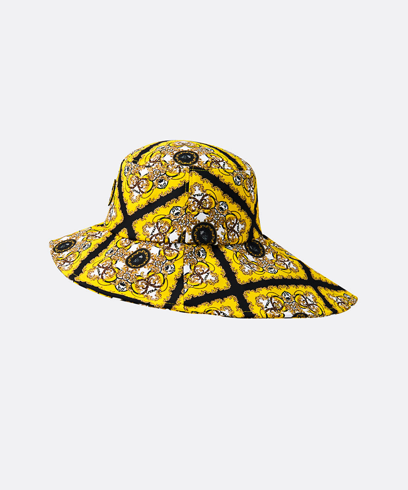 UTAA Women's Midnight Panther Baroque Bucket Hat - Yellow