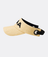 UTAA Logo Raffia Sun Visor - Beige