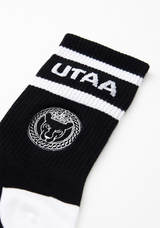 UTAA Women's Ring Panther Line Color Socks - Black
