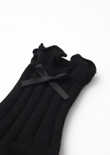 UTAA Women's Laurel Frill Ribbon Socks - Black
