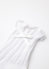 UTAA Women's Laurel Frill Ribbon Socks - White