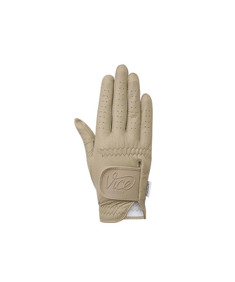 Vice Golf Atelier Women's Logo Gloves (BOTH HANDS) - Beige