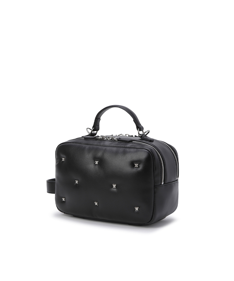 Women's Padded Color Pouch - Black