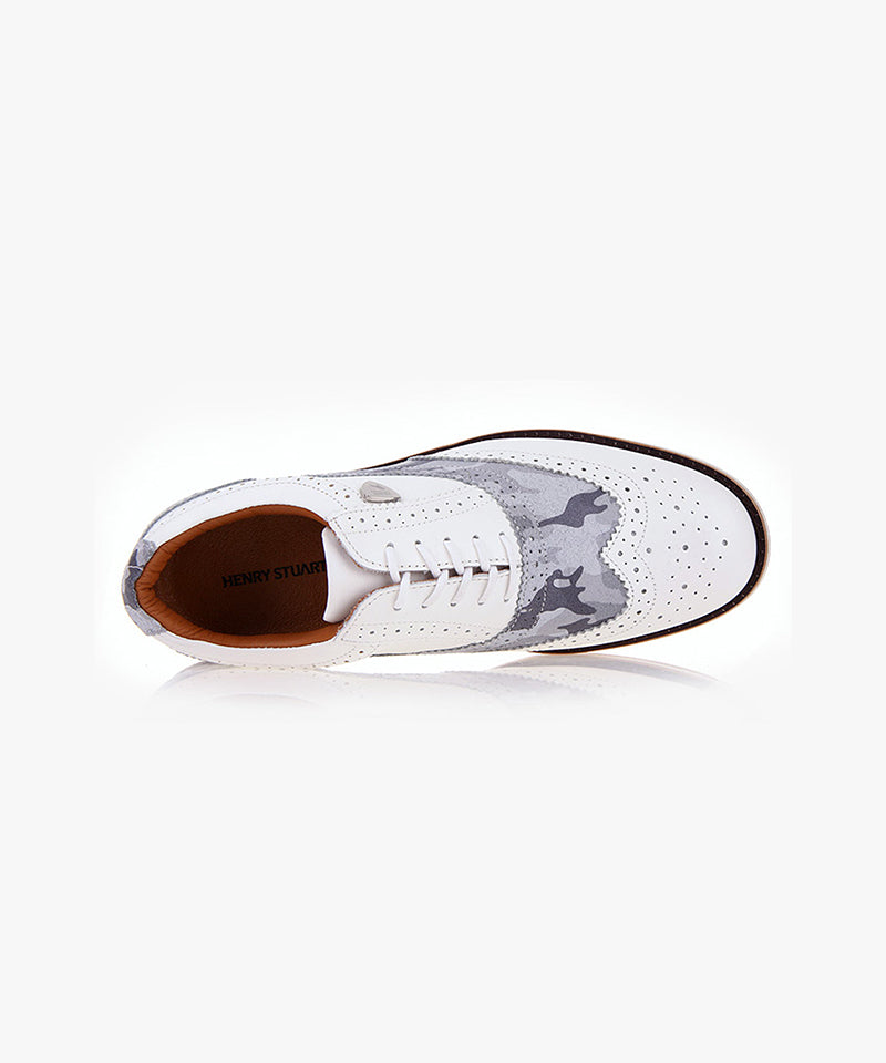 [Spcial Deal] HENRY STUART  Mysuit Classic Men's Spike Golf Shoes 103 - Gray Camo