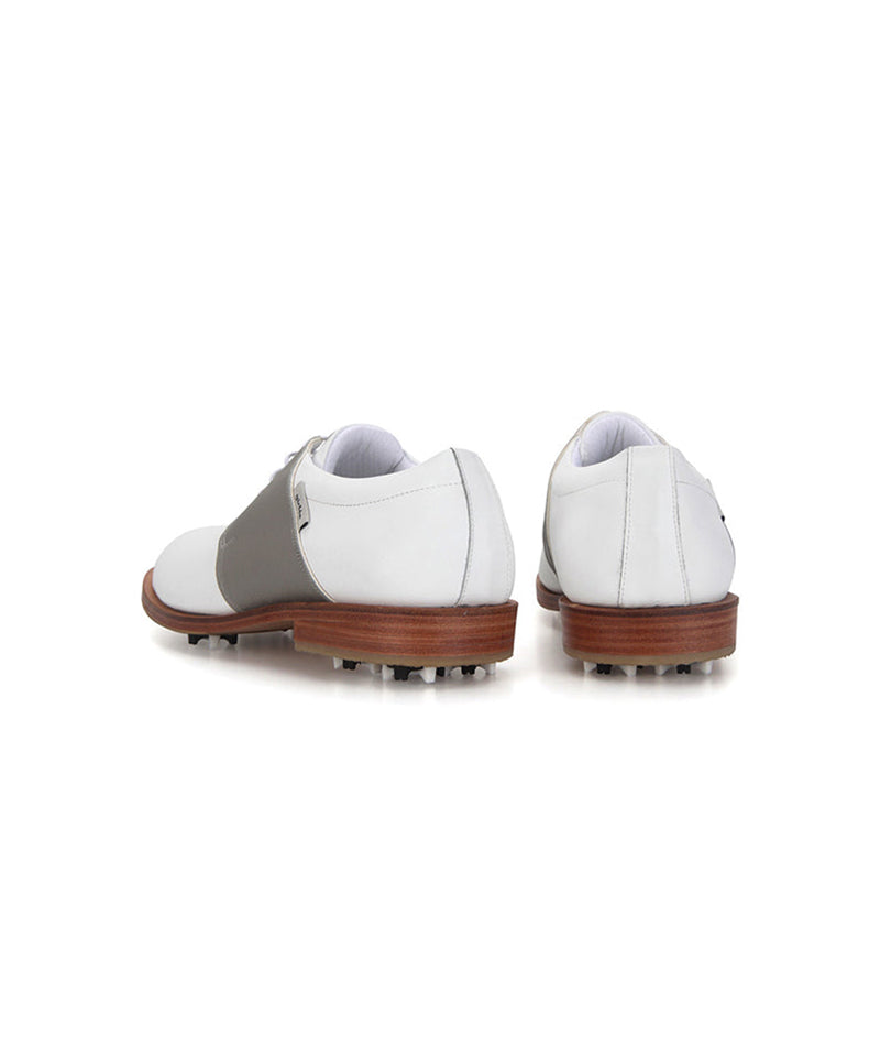 Giclee Men's Tour Player Premium Leather Golf Shoes - Gray