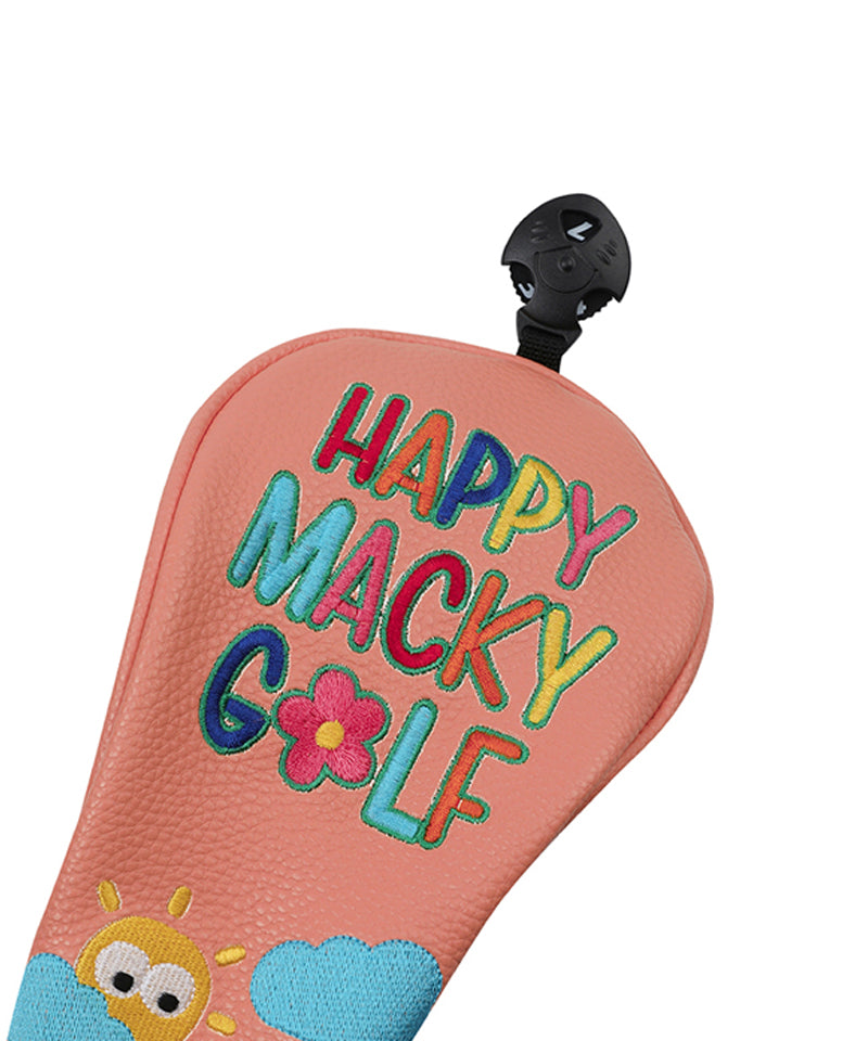 MACKY Golf: Happy Wood Cover - Coral