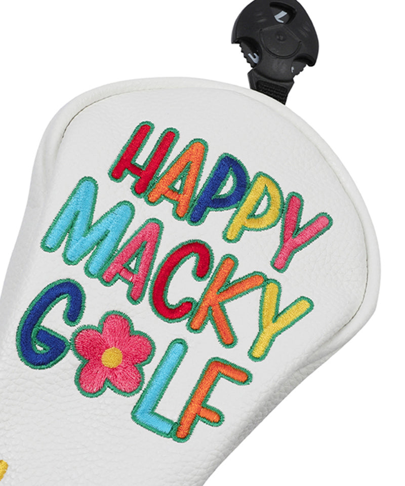 MACKY Golf: Happy Wood Cover - White