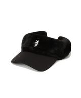 Amazing Cre Women's Fur Trimming Visor - Black