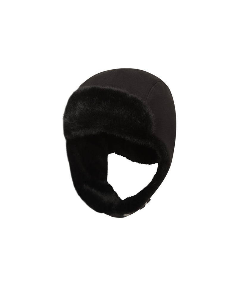 Amazing Cre Unisex Fur Trapper Cap - Black