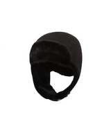 Amazing Cre Unisex Fur Trapper Cap - Black