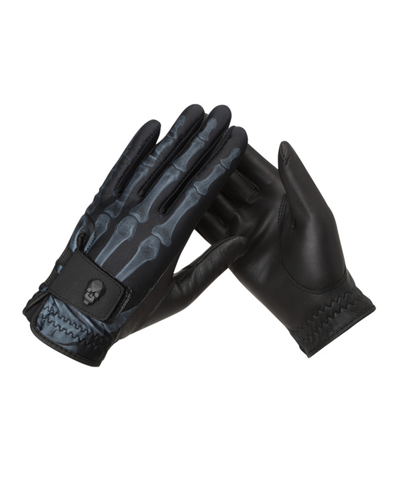 Amazing Cre Bone Graphic Warm Golf Gloves - Black