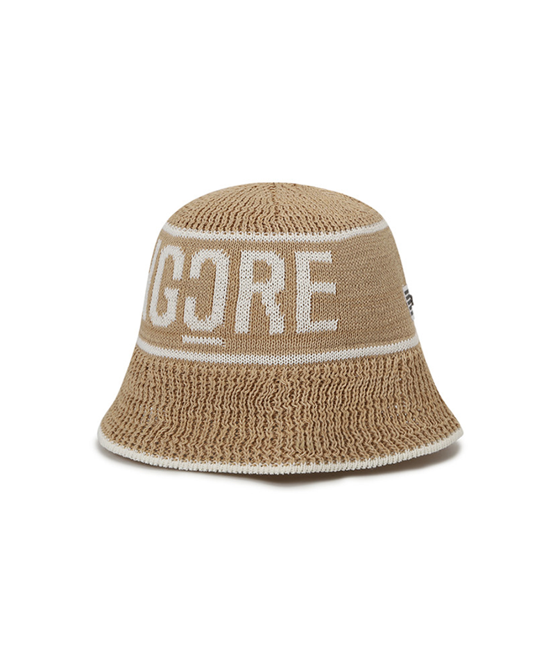 Amazing Cre Logo Cotton Knitted Hat - Light Beige