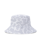 Unisex Flower Pattern Reversible Bucket Hat - White