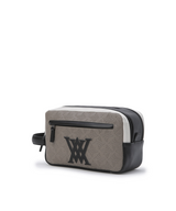 Uni Logo Intaglio Pouch - Beige