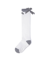 Women's Ribbon Knee Socks - Off White